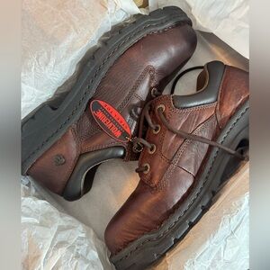 WOLVERINE EXERT EW MEN'S STEEL TOE LEATHER WORK SHOES SIZE 9.5 NEW W04373